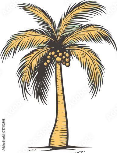Palm Tree Vector Illustration SVG Free Nature s Splendor