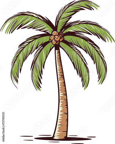 Palm Perfection Stunning Palm Tree Vector Graphic