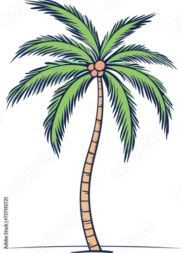 Tropical Tapestry Tapestry Palm Tree Vector Illustration