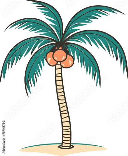 Beachside Beauty Beautiful Palm Tree Vector Design