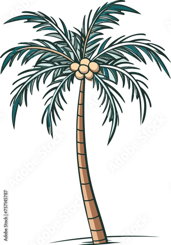 Beachside Beauty Beautiful Palm Tree Vector Design