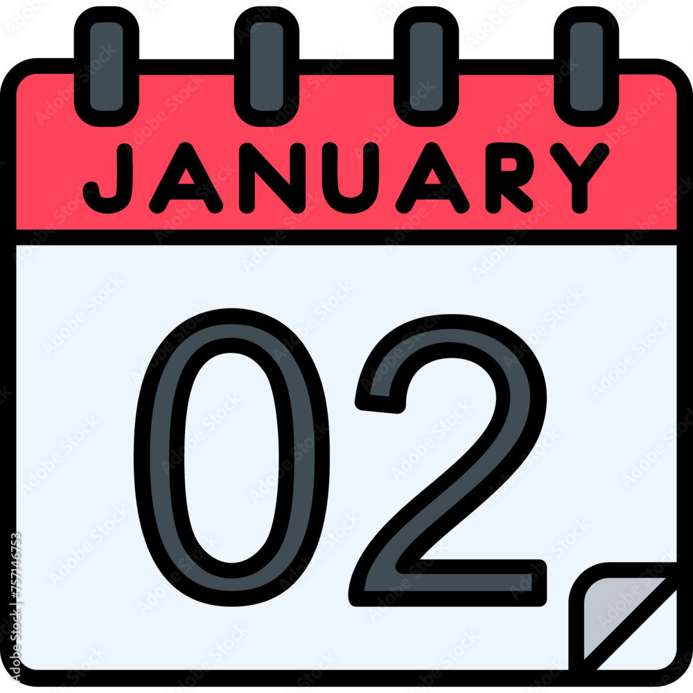 2 January Vector Icon Design 2 January Vector Icon Design