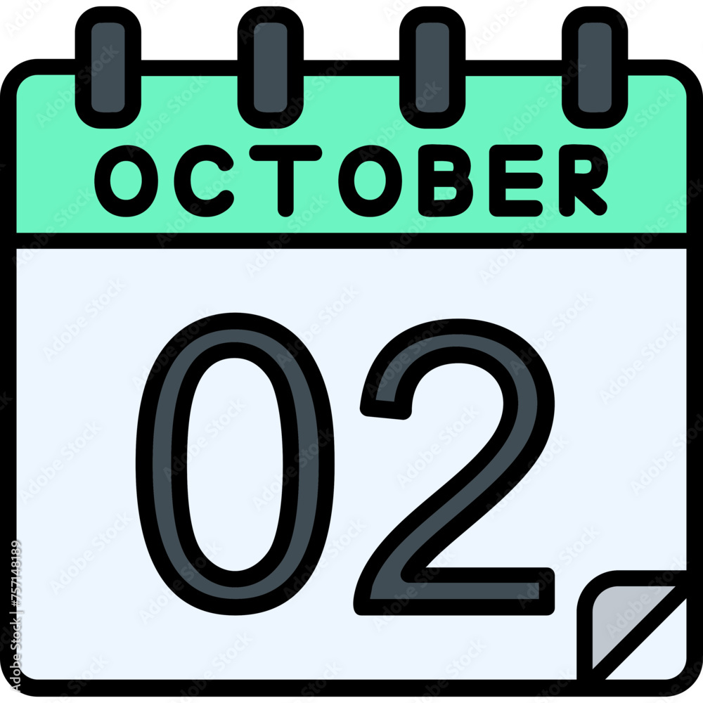 2 October Vector Icon Design 2 October Vector Icon Design
