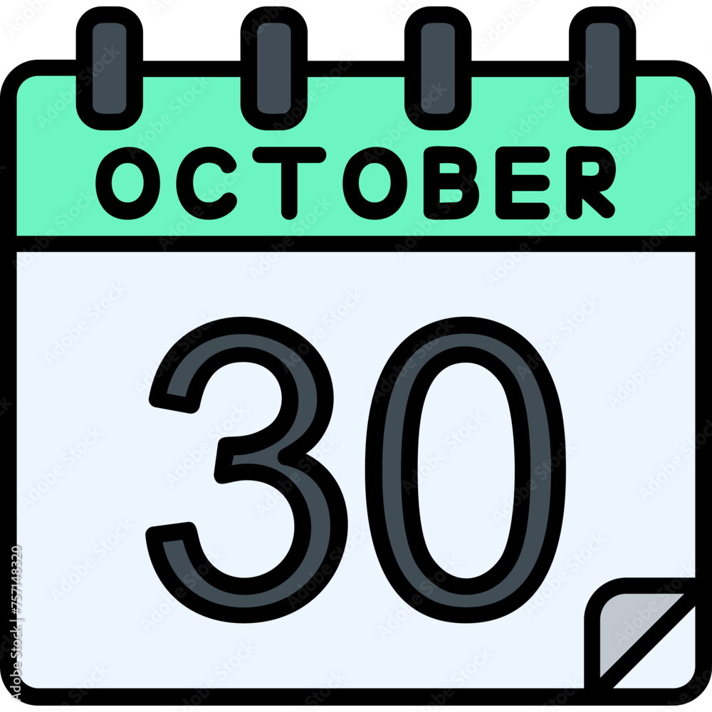 30 October Vector Icon Design 30 October Vector Icon Design