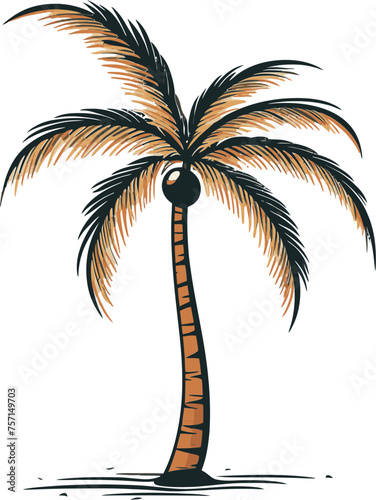 Tropical Rhapsody Vector Palms in Harmonious Blend