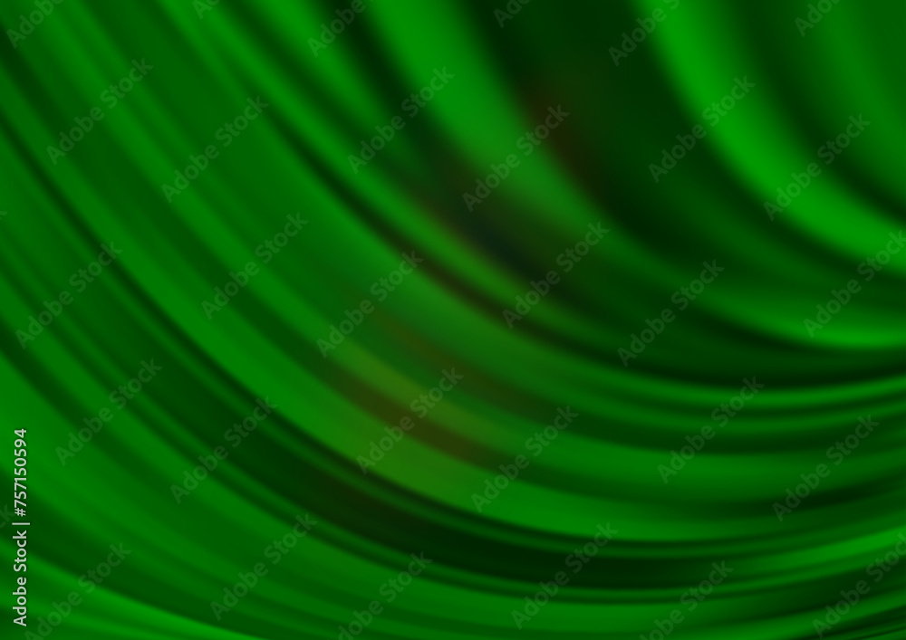 Light Green vector template with lines, ovals.