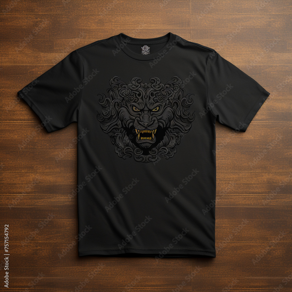 black t-shirt mockup сreated with Generative Ai black t-shirt mockup сreated with Generative Ai