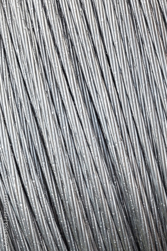 Electric galvanized steel wire. photo