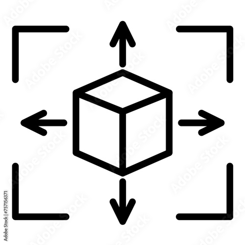 Vector Design 3D Model Icon Style