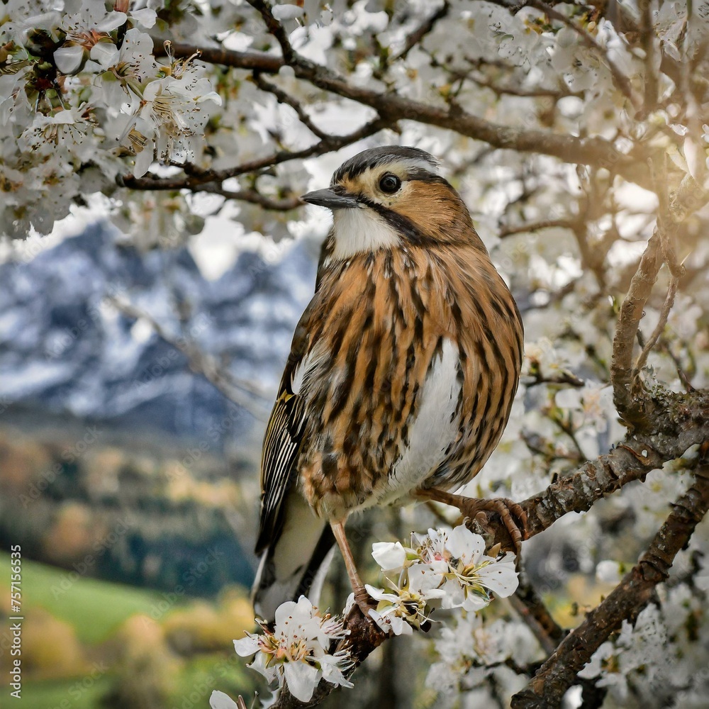 a sparrow on a branch front view a sparrow on a branch front view