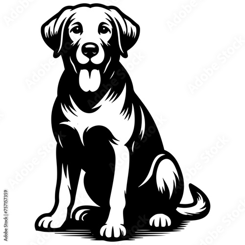 Labrador Retriever Vector - Labrador Retriever sitting