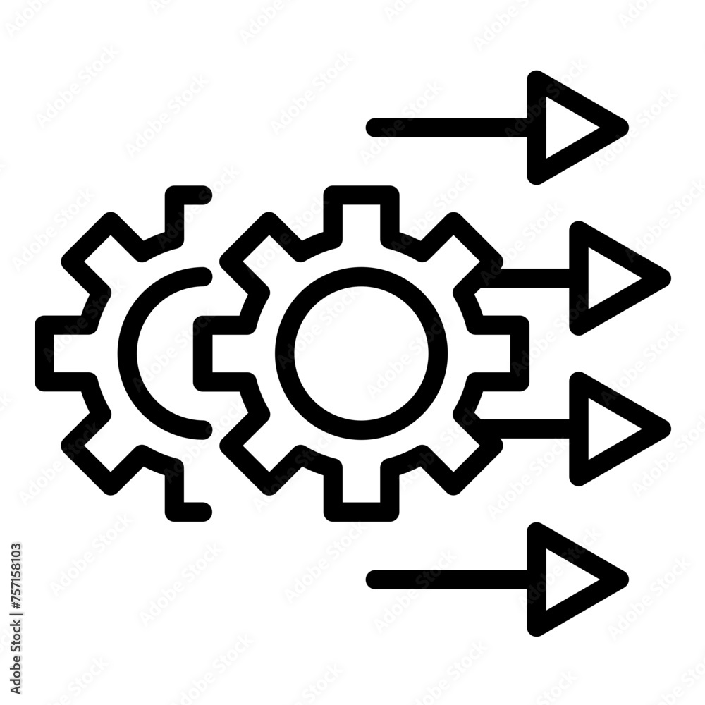 Vector Design Process Optimization Icon Style Vector Design Process Optimization Icon Style