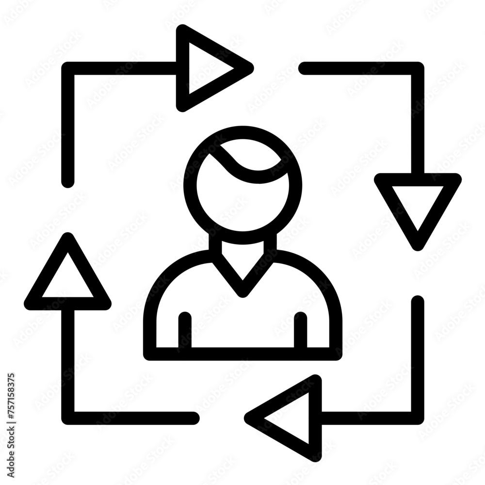 Vector Design Job Rotation Icon Style