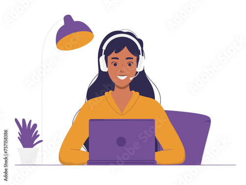  A customer service representative conducts a live chat session with a customer online addressing their inquiries promptly. (Online customer support) 