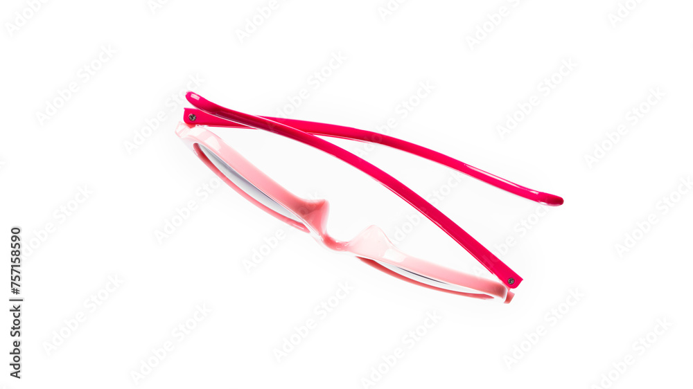 Pink Sunglasses isolated on white background.