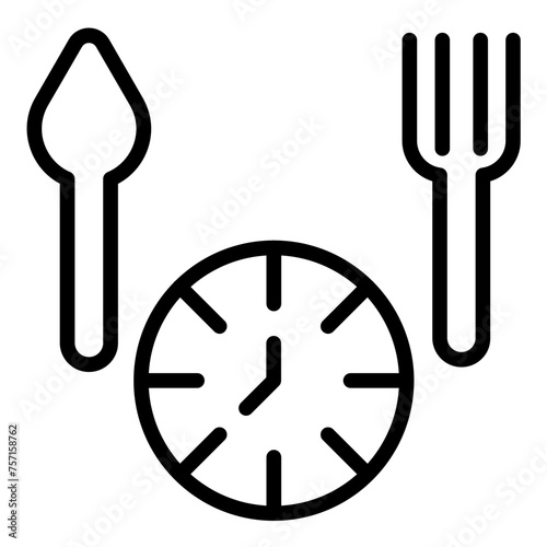 Vector Design Lunch Break Icon Style