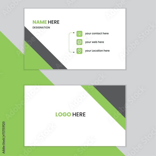 Double sided business card template design.