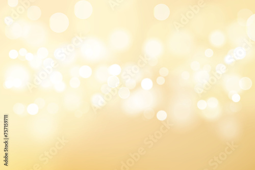 Colorful Bokeh Lights on Yellow Background. Vector Illustration Of Wallpaper Backdrop For Party, Holiday, Festival