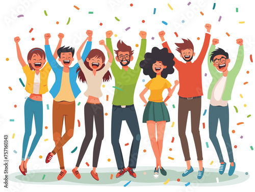  A team celebrates reaching a sales target highlighting the importance of teamwork and individual contributions to achieving goals. (Sales team celebration) 