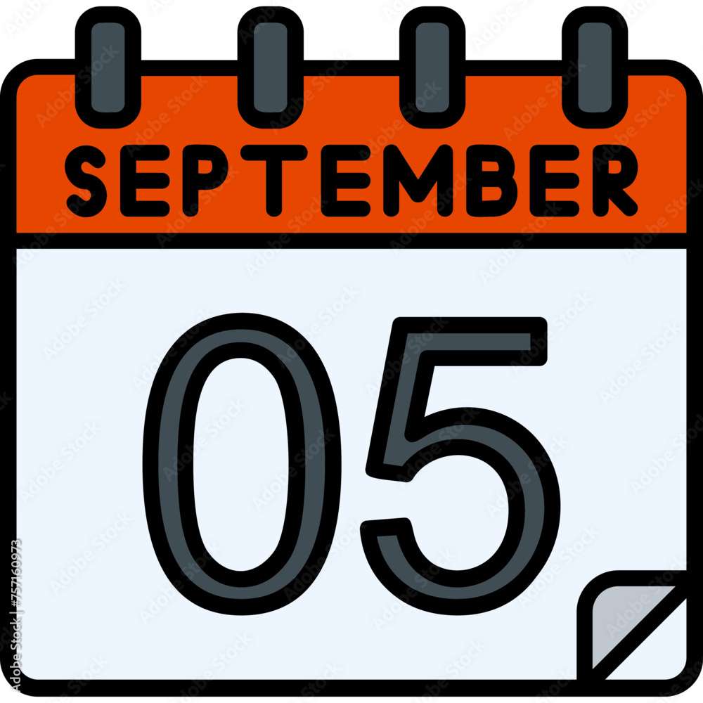 5 September Vector Icon Design 5 September Vector Icon Design