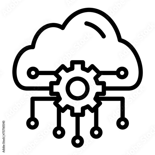Vector Design Cloud Computing Icon Style