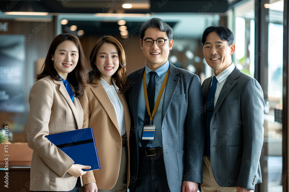 Professional Team Portrait in Corporate Environment Professional Team Portrait in Corporate Environment