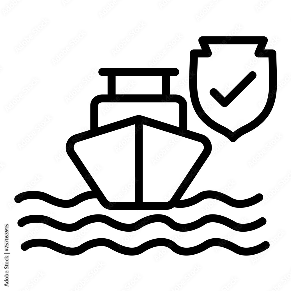 Vector Design Secure Harbor Icon Style Vector Design Secure Harbor Icon Style