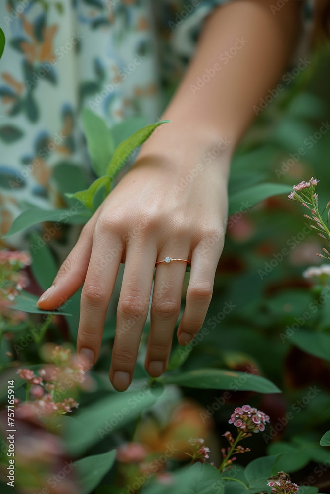 Elegant Engagement Ring on Nature's Canvas Elegant Engagement Ring on Nature's Canvas