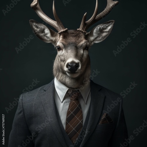 Deer in a suit