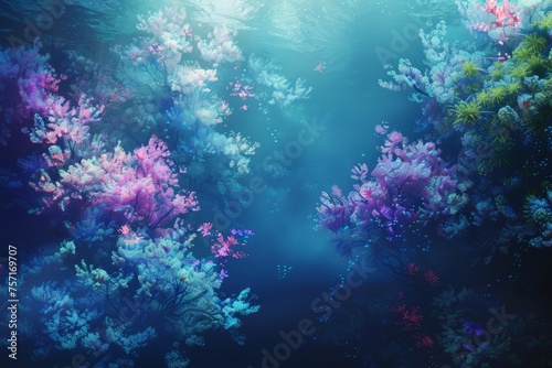Glowing Depths  Ethereal Underwater World