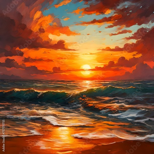 Sunset over the sea  © usman
