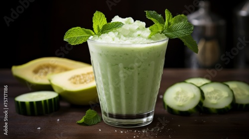 Refreshing Summer Shake with Cucumber and Honeydew
