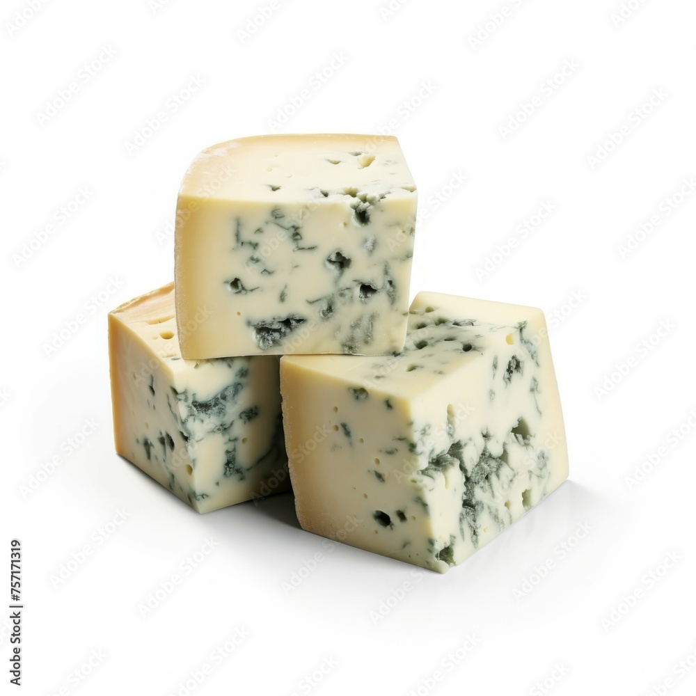 Roquefort Cheese isolated on white background