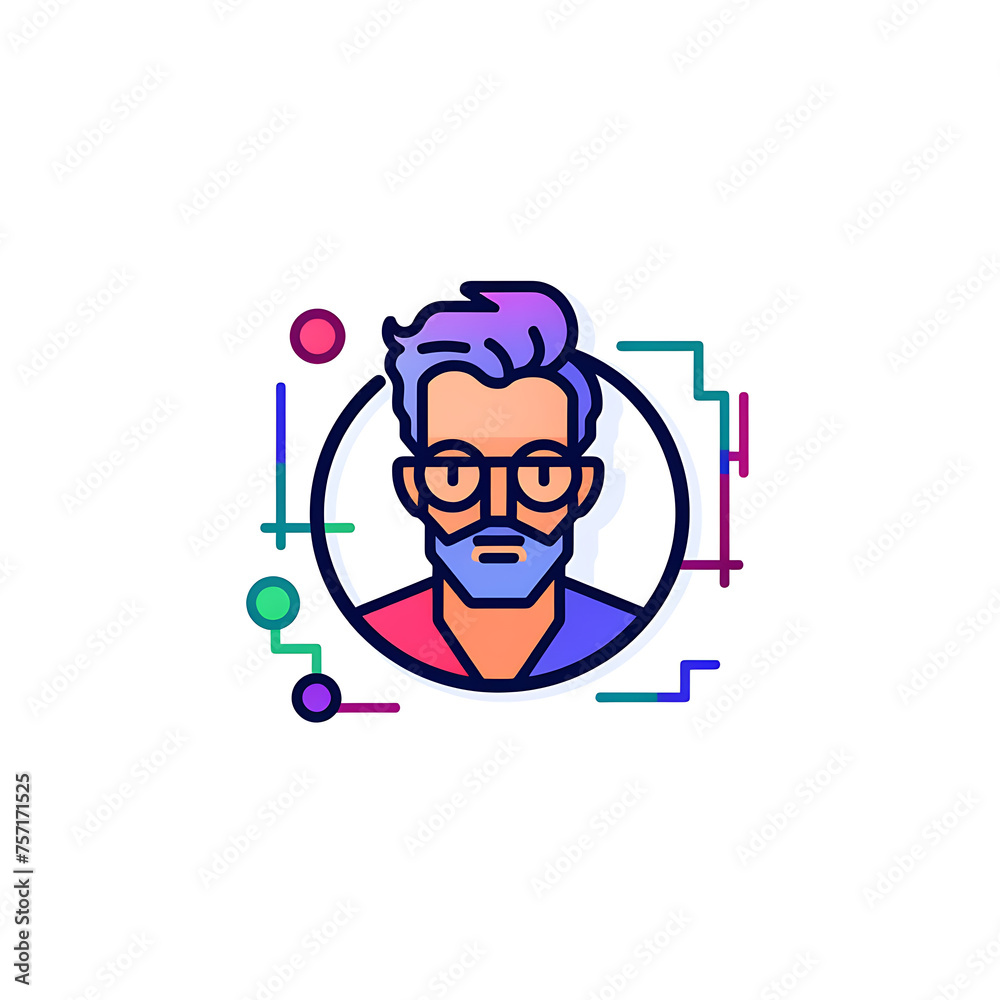 Data Scientist icon on white background 