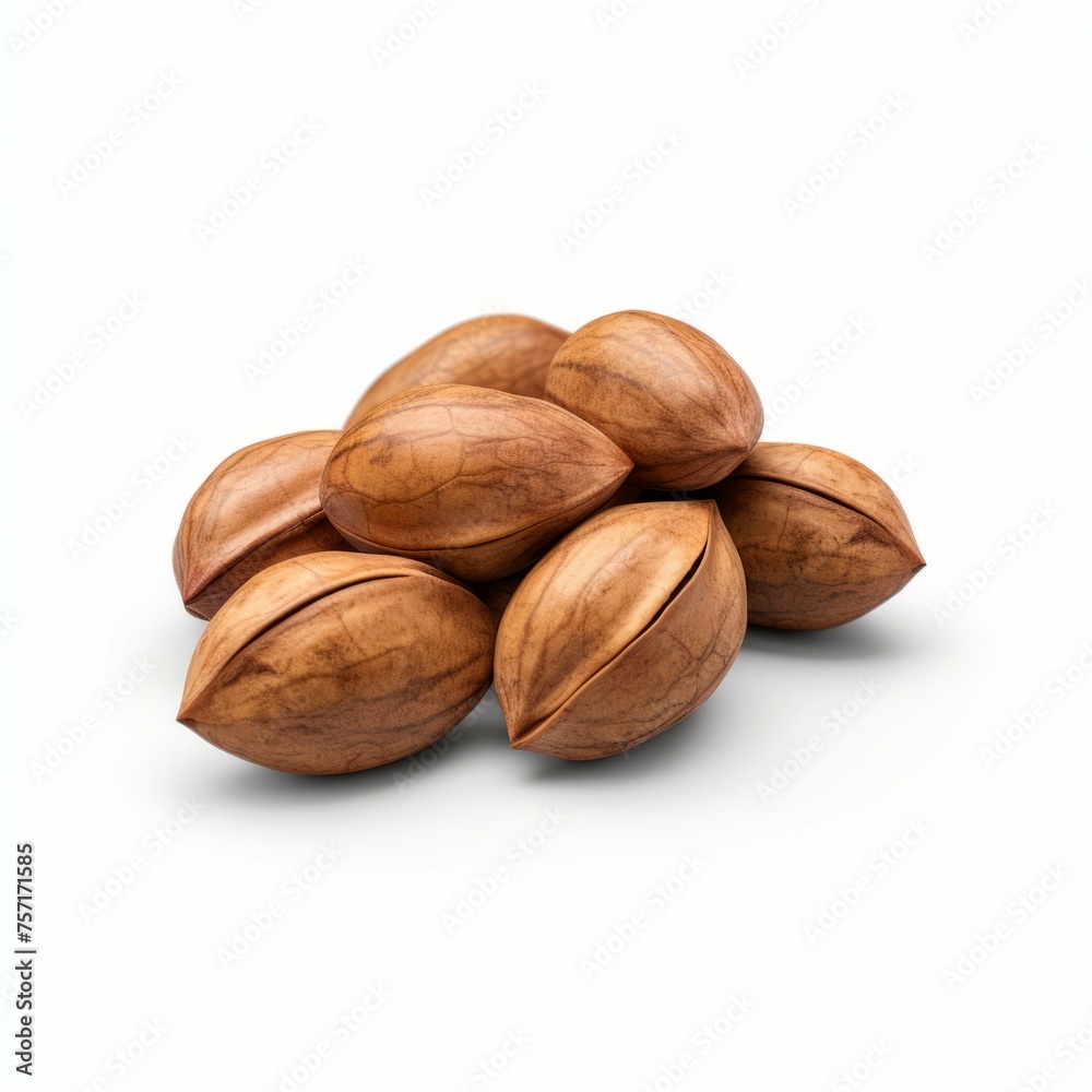 Sapucaia Nuts isolated on white background
