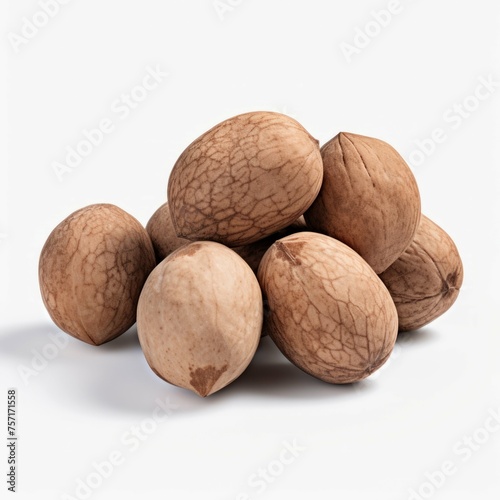 Shea Nuts isolated on white background