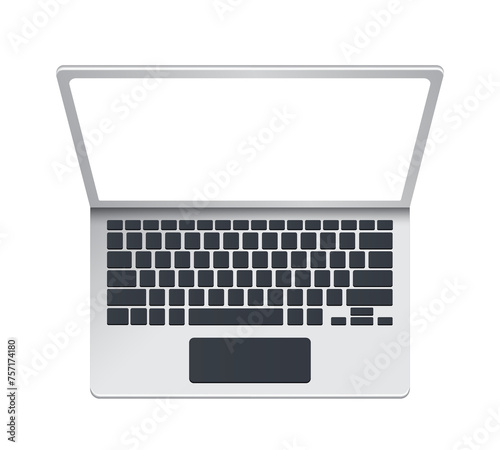 computer laptop transparent screen, laptop top view, png illustration