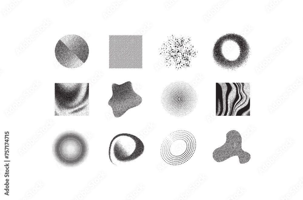 Abstract Dithering Bitmap Vector Shape Object Forms	 Elements