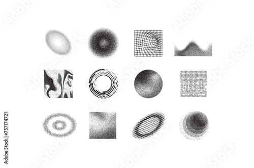 Abstract Dithering Bitmap Vector Shape Object Forms	 Elements