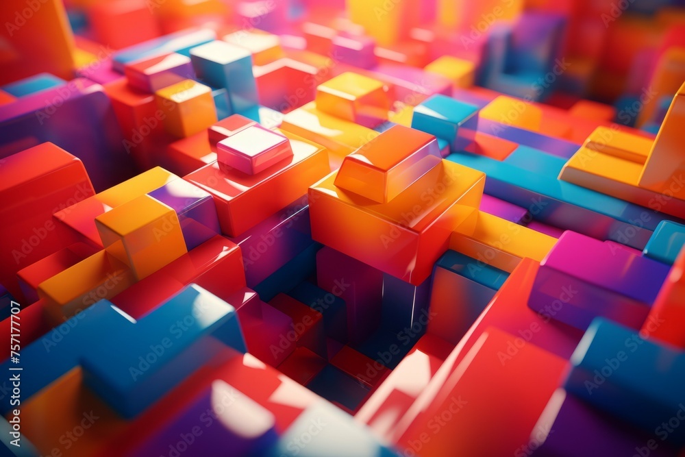 Geometric Background with Fluid Color Blocking Geometric Background with Fluid Color Blocking