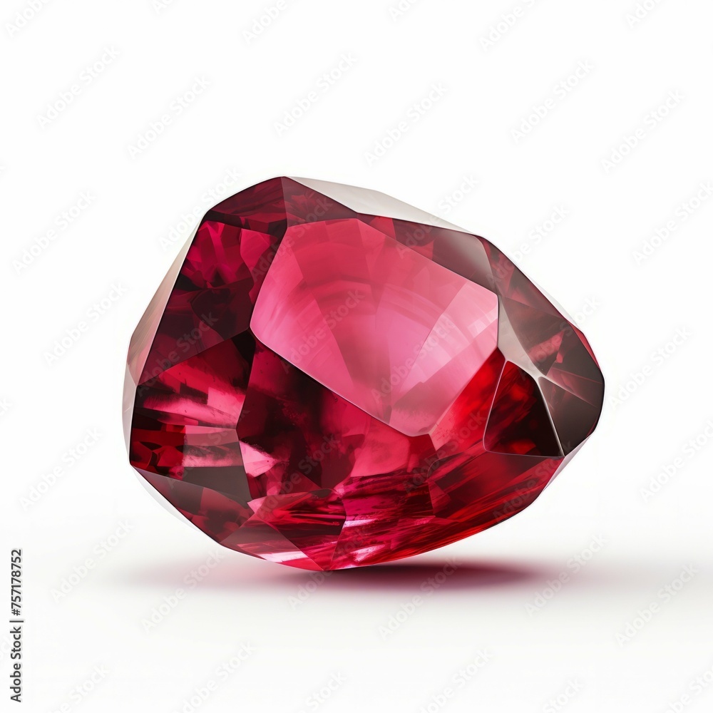 Ruby isolated on white background Ruby isolated on white background