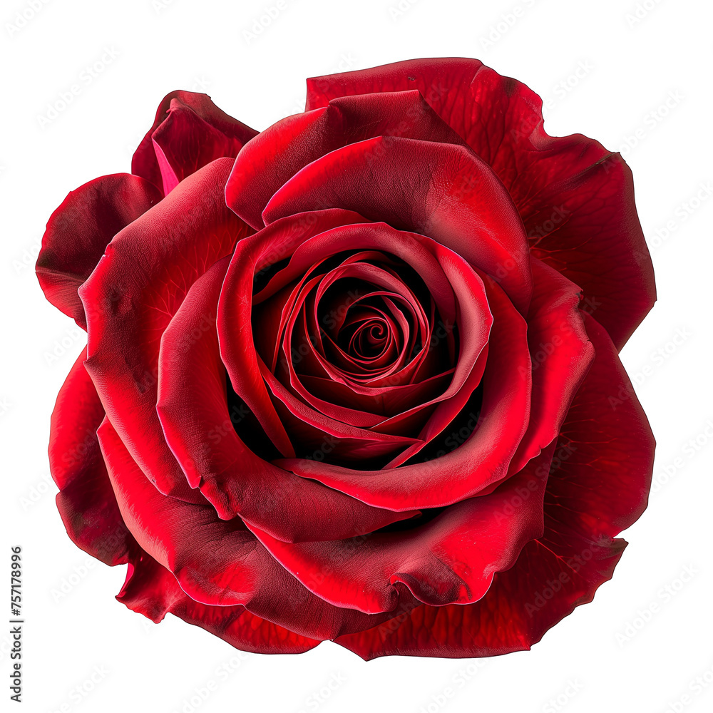 Naklejka premium isolated illustration of red rose flower. Created with Generative AI
