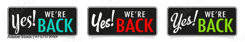 Yes! we are back