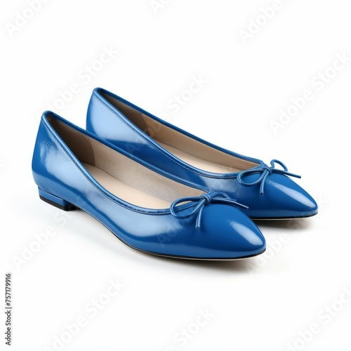 Blue Flats isolated on white background