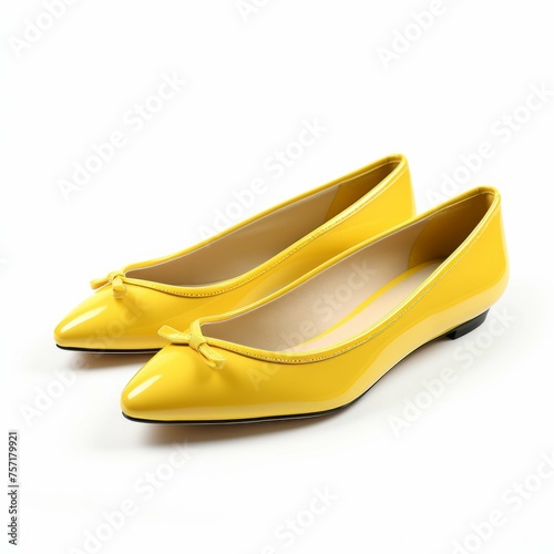 Yellow Flats isolated on white background