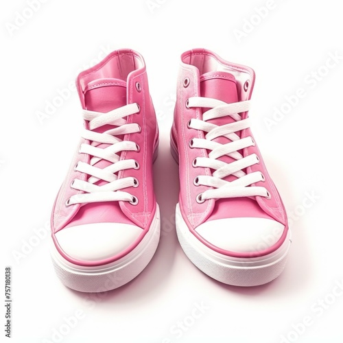 Pink Sneakers isolated on white background