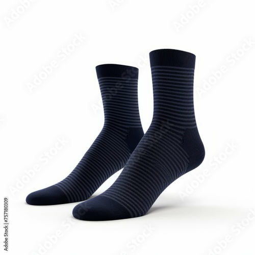 Navy Blue Socks isolated on white background