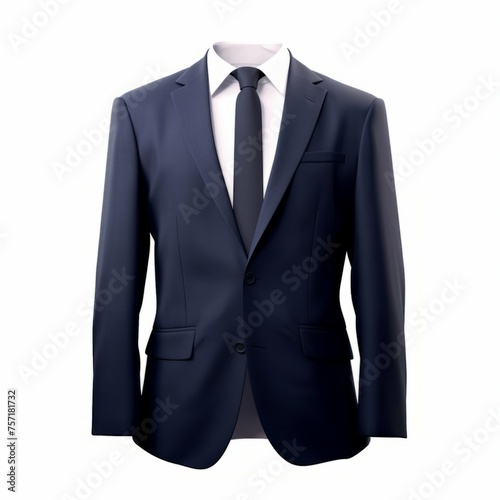 Navy Blue Blazer isolated on white background