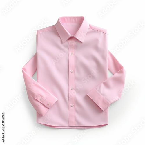 Pink Button-Down Shirt isolated on white background © Michael Böhm