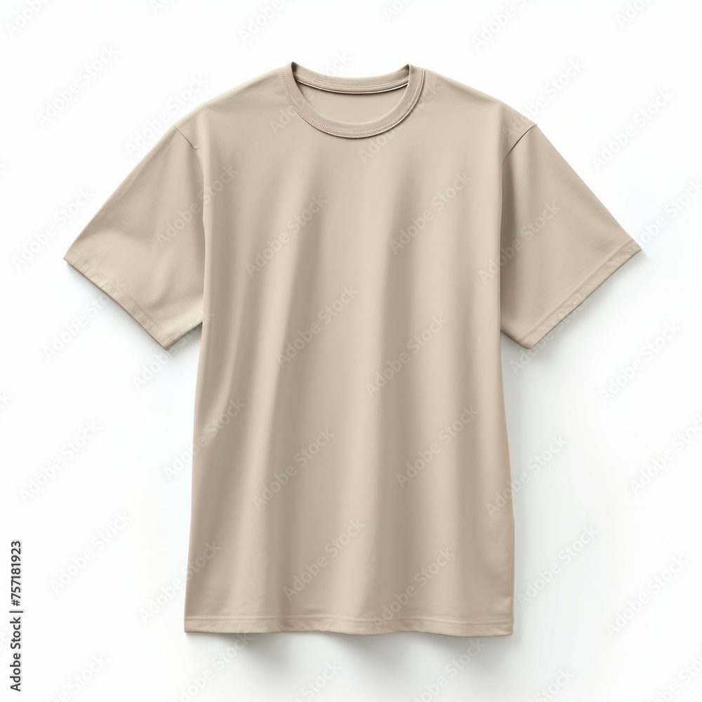 Beige T-Shirt isolated on white background Beige T-Shirt isolated on white background